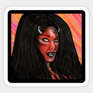 Devil Girl Sticker